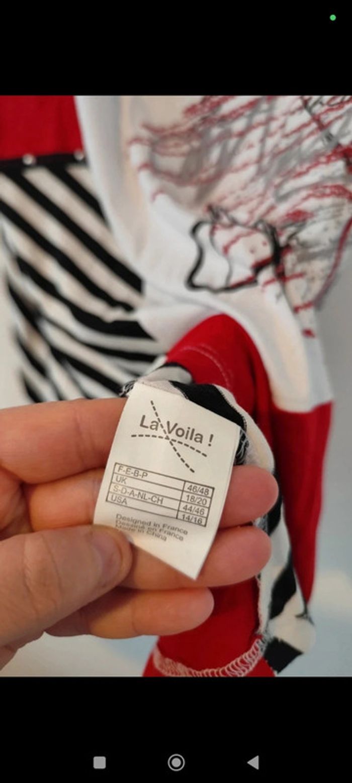 Tunique fluide à manches courtes taille 46/48 La voila - photo numéro 6