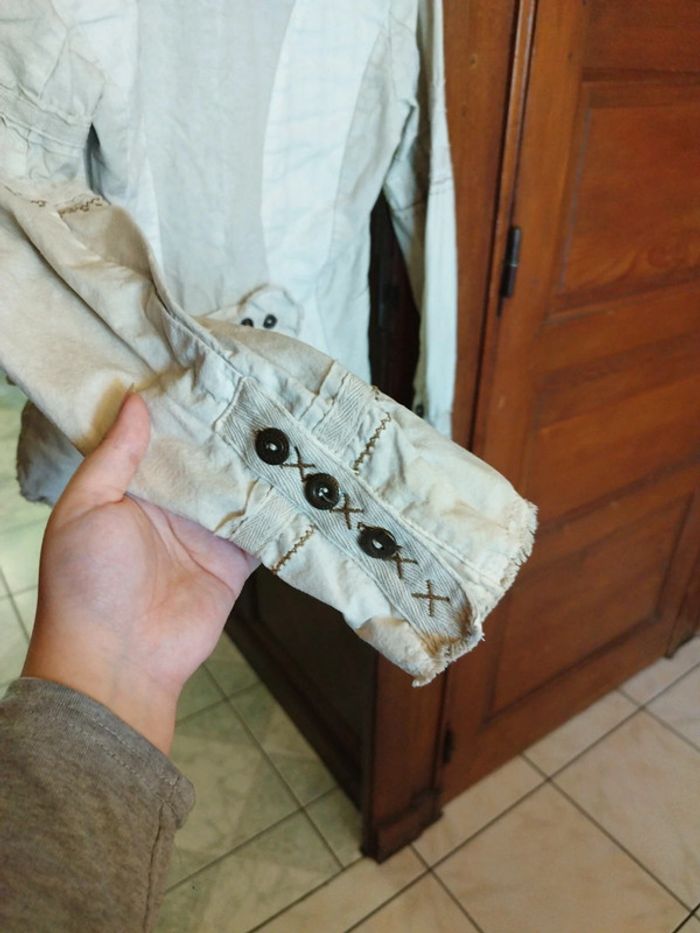 Veste beige patchwork vintage y2k L/40 blazer - photo numéro 9