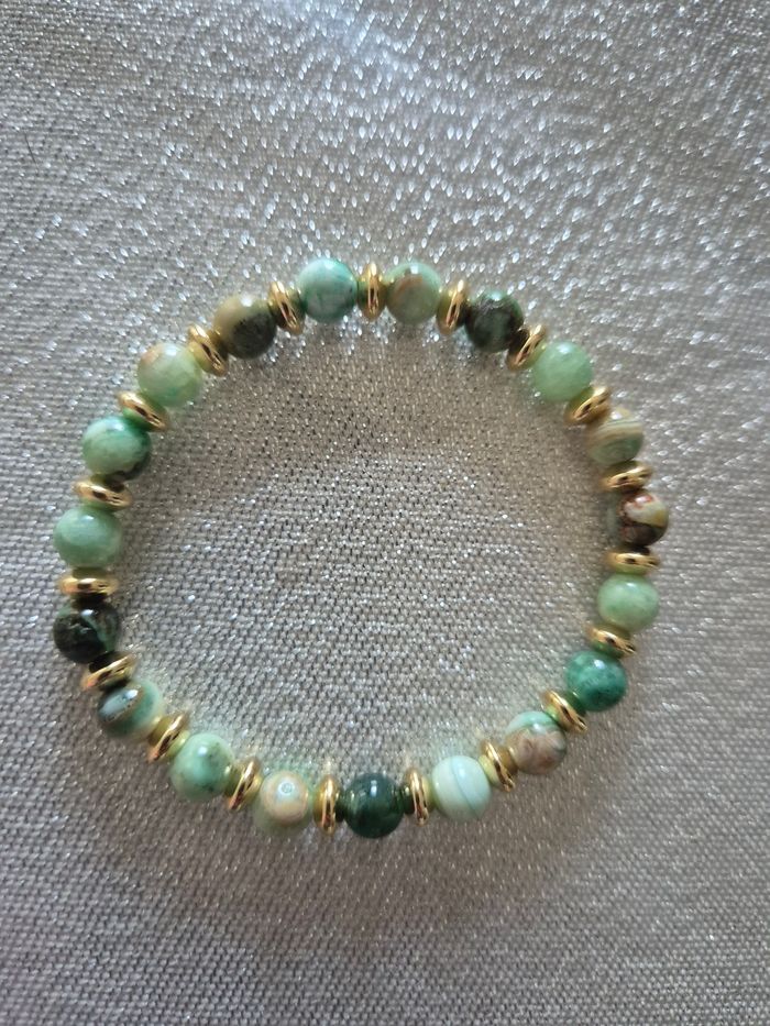 Bracelet perles naturelles 18cm - photo numéro 2