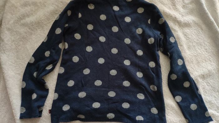 Okaidi pull épais marine à pois 8 ans - photo numéro 5