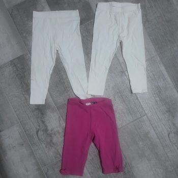 Lot leggings fille 18mois
