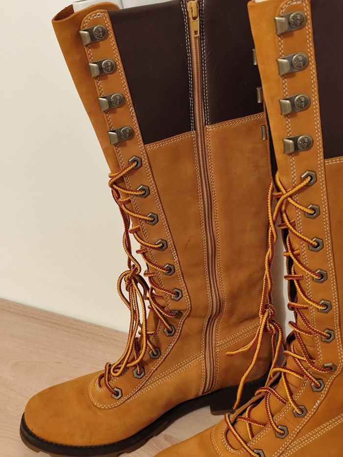 Bottes hautes Timberland femme taille 37 nubuck et cuire - photo numéro 4
