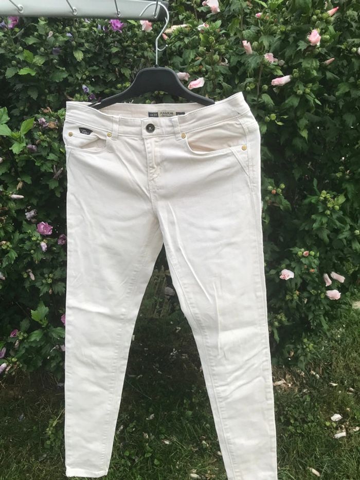 Jeans blanc cassé