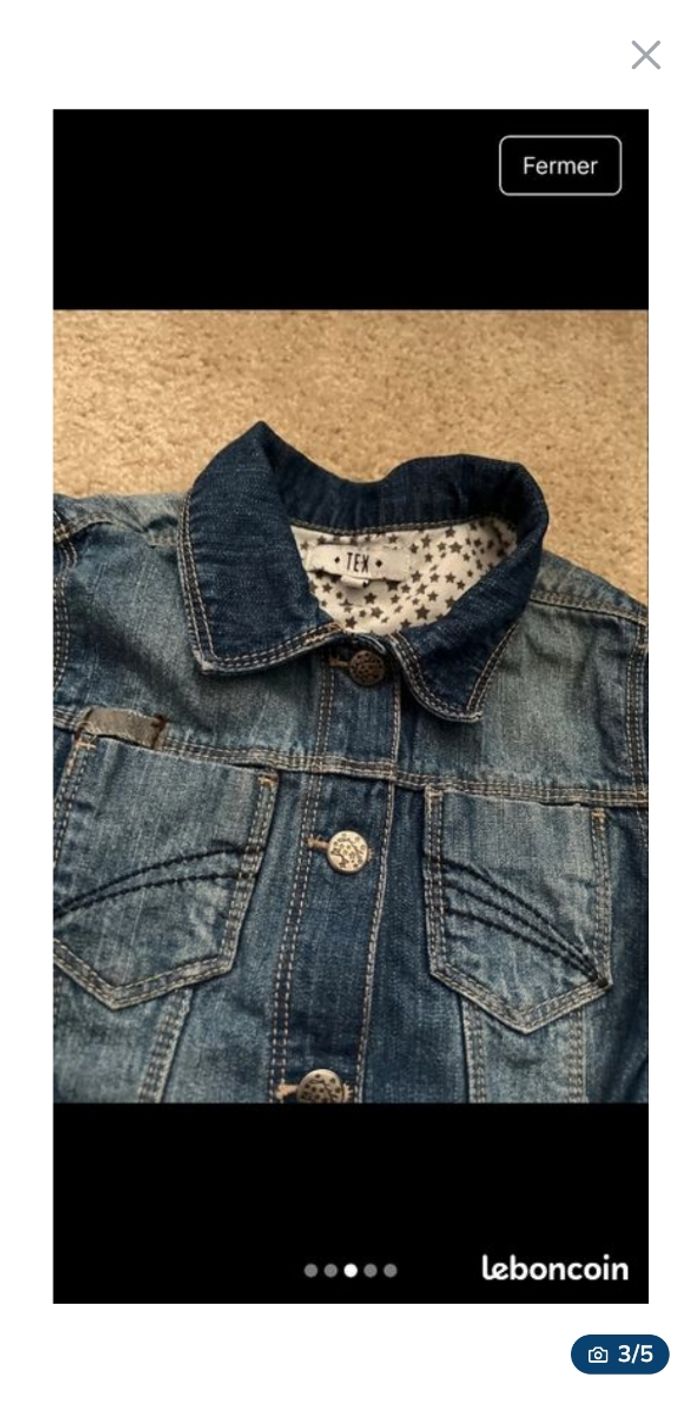 Veste jeans fille 5ans - photo numéro 3