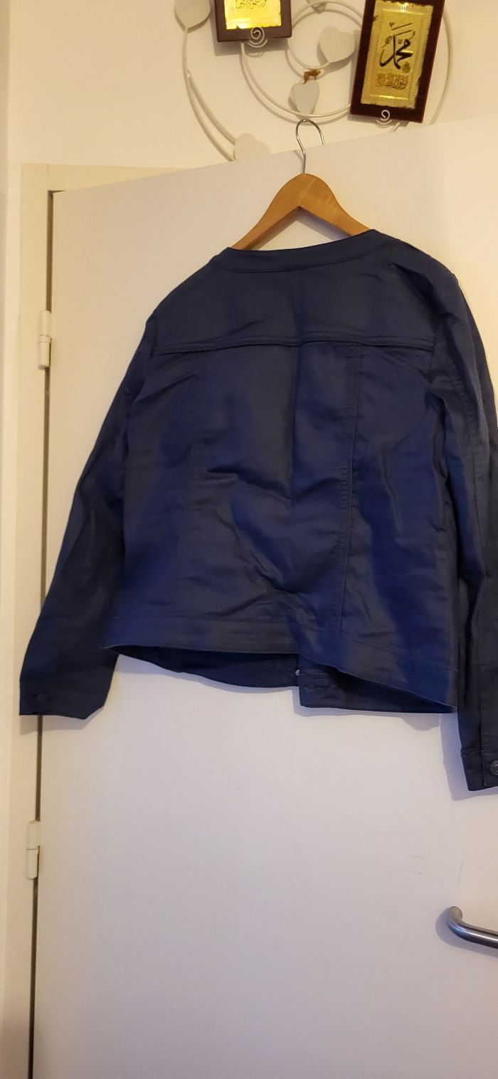 Veste jean bleu marine - photo numéro 8