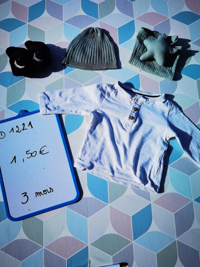 D1221 - Tee-shirt garçon 3 mois