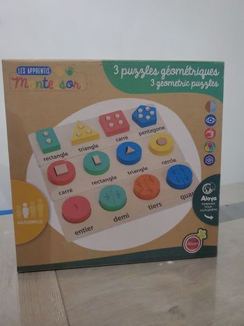 3 Puzzles géométrique Montessori.