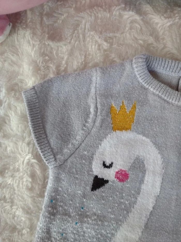 Robe Pull Fille 3 mois Cygne Z Grain de blé - photo numéro 3