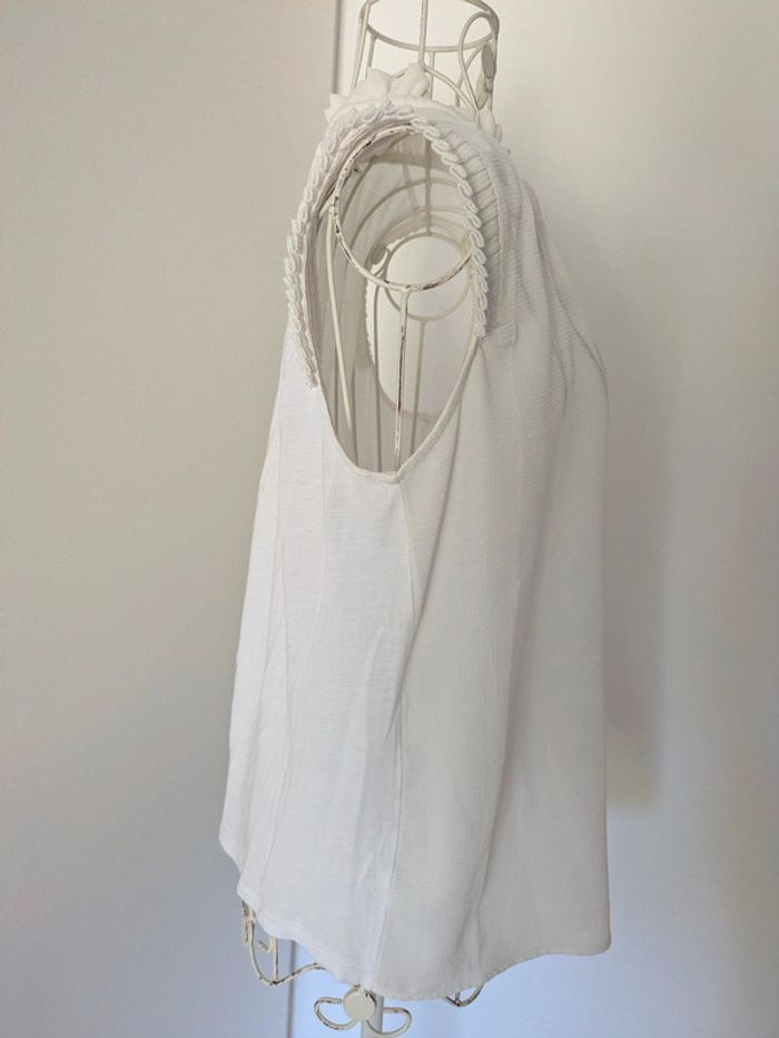 Blouse crème & blanche NafNaf 38 - photo numéro 4