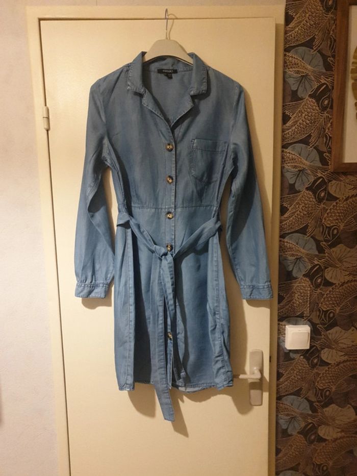 Robe souple couleur jean bleue clair - photo numéro 4
