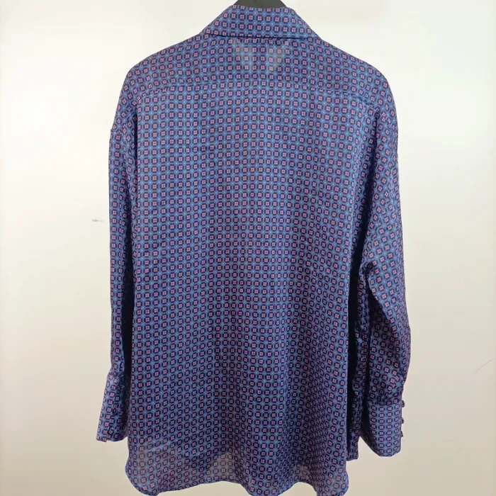 Chemise fluide imprimée géométrique violette mauve Zara – Taille S A781 - photo numéro 5