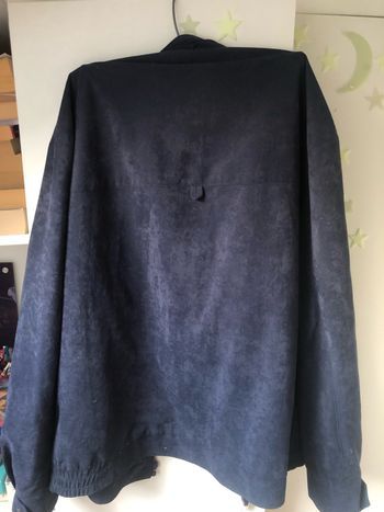 Veste bleue effet daim aeroskin