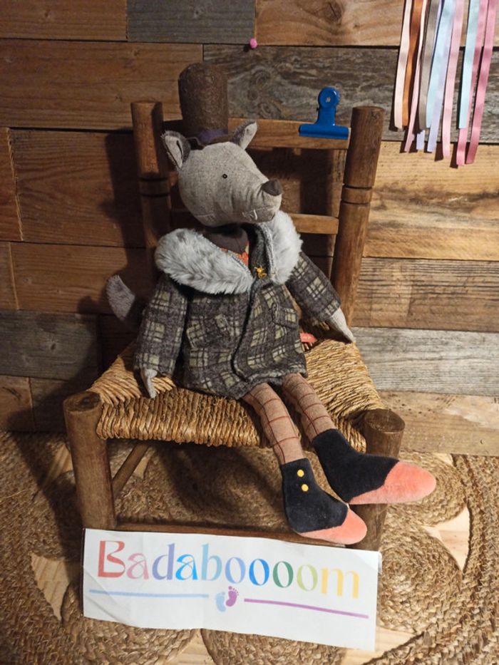 Peluche loup gentleman Moulin roty tbe - photo numéro 2