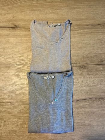 Pull fin, pull col V, femme taille S