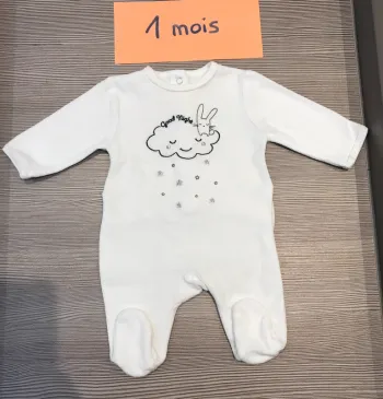 Pyjama velours garçon 1 mois Kiabi