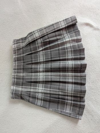 Jupe plissée à carreaux grise - 2/3A - Tex