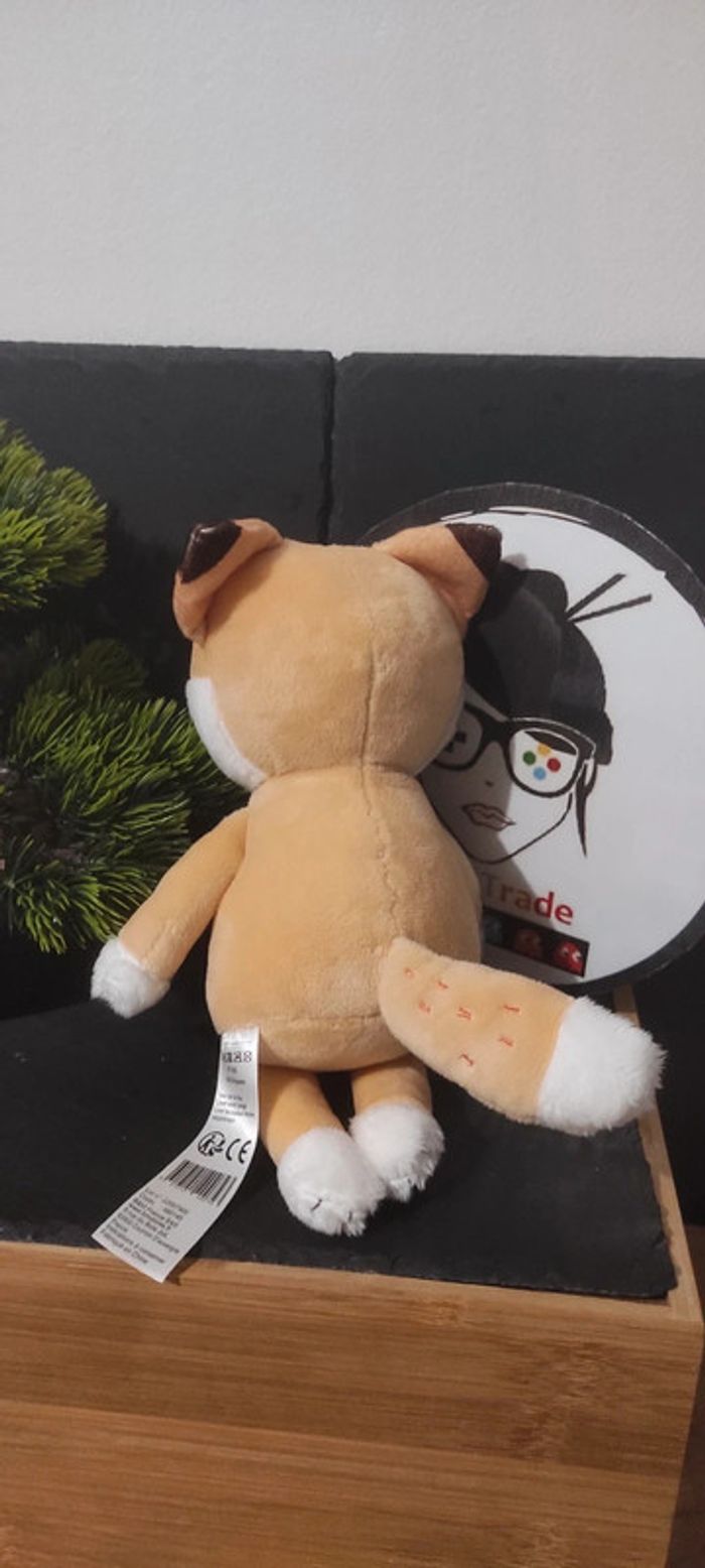 Doudou Renard blanc beige marron feuilles B&M Orange Gris peluche Pantin - photo numéro 2