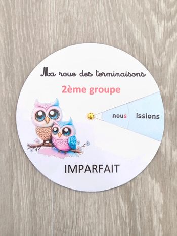 Roue des terminaisons du 2ème groupe à l'imparfait