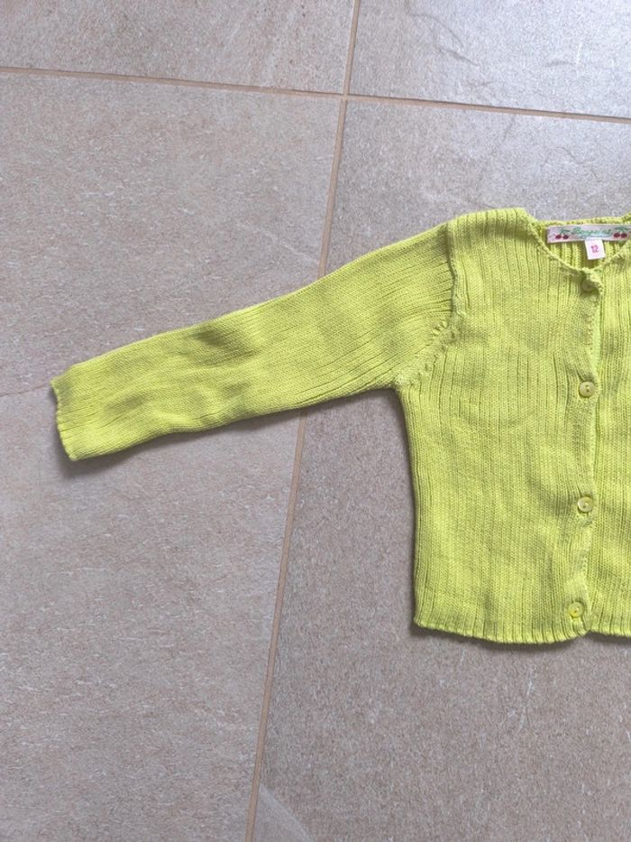 Gilet Bonpoint vert 12 mois - photo numéro 4
