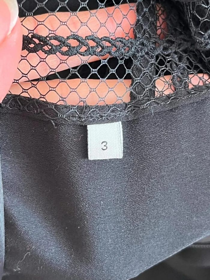 Longue robe noire ajourée Sandro - photo numéro 7