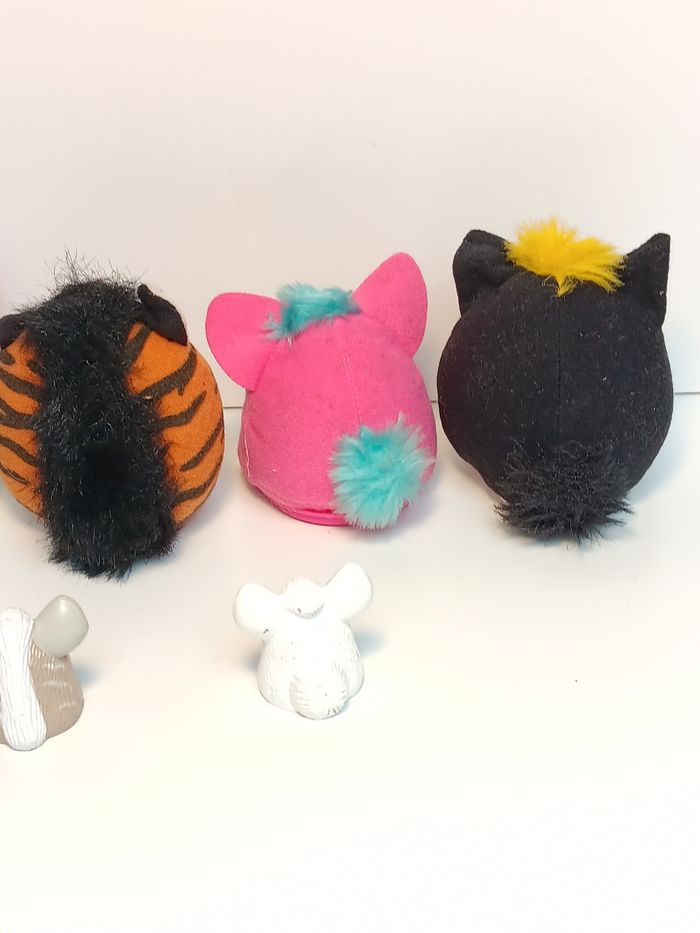 Lot 7 figurines peluche vintage furby taille 11cm pour la plus grande - photo numéro 5
