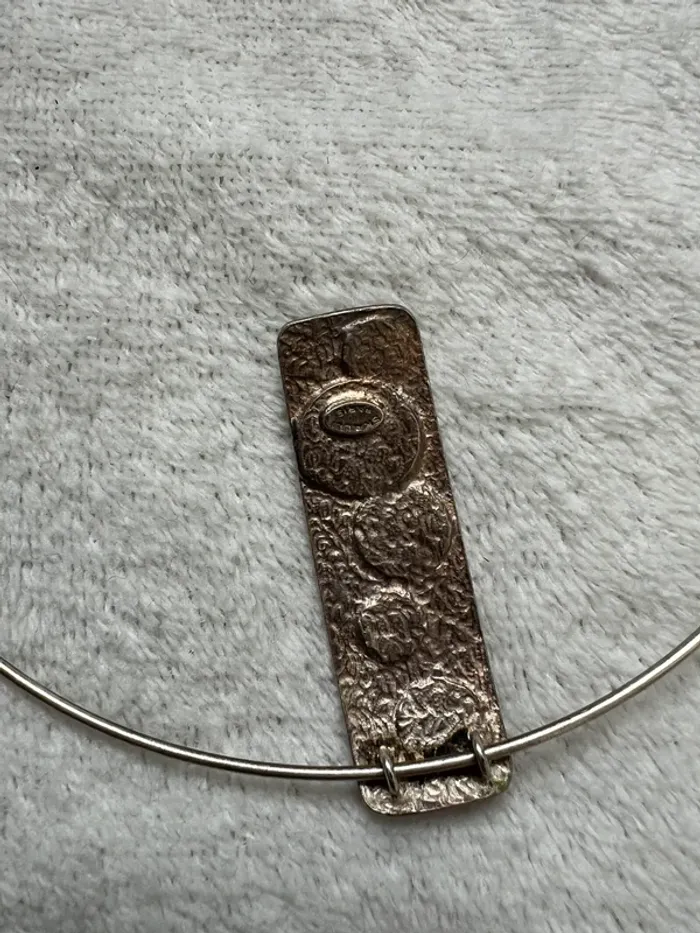 Collier ras de cou argenté pierres vert/jaune Fairygrunge y2k - photo numéro 4