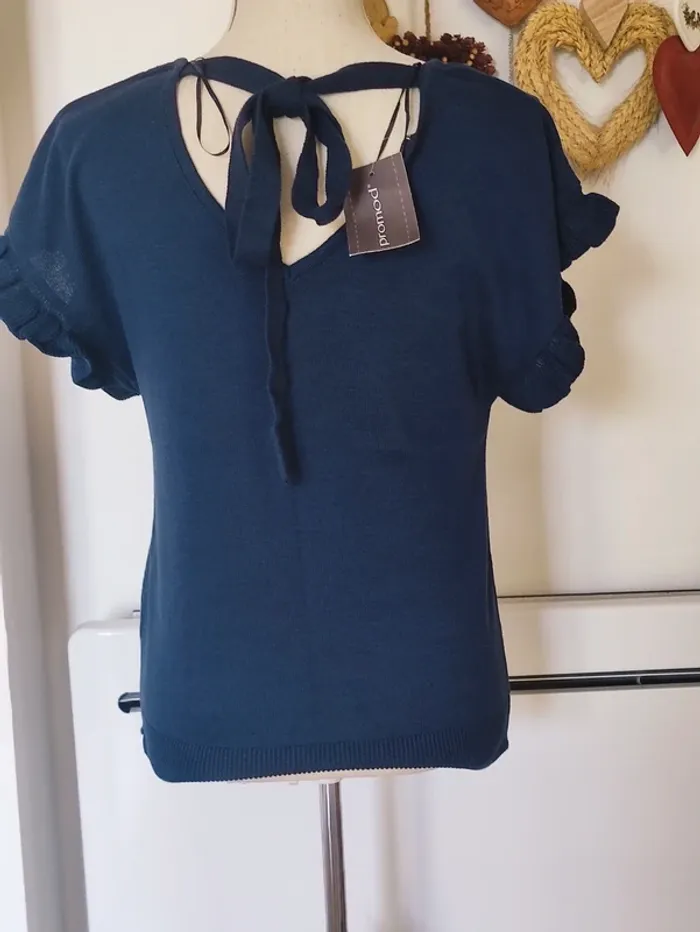 💋 pull hirondelle brodée à nouer dans le dos 🐦 - photo numéro 2