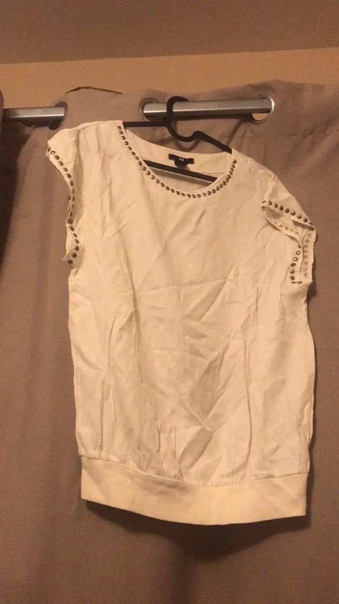 Tee-shirts blanc strass