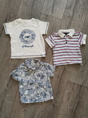 Lot chemise et tee shirts 1 an