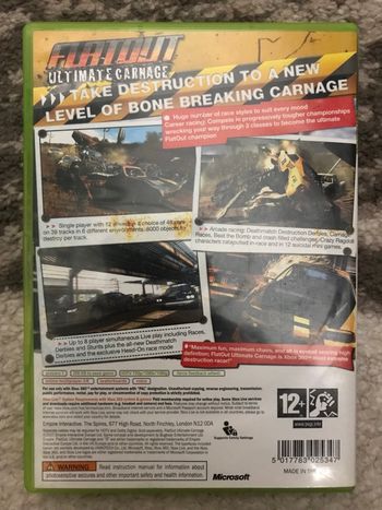 Flatout Ultimate Carnage Xbox 360