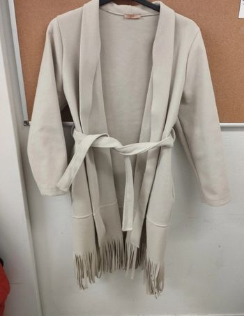 Manteau veste trench beige a frange neuf SunDay Made in italy - Taille M/L 38/40