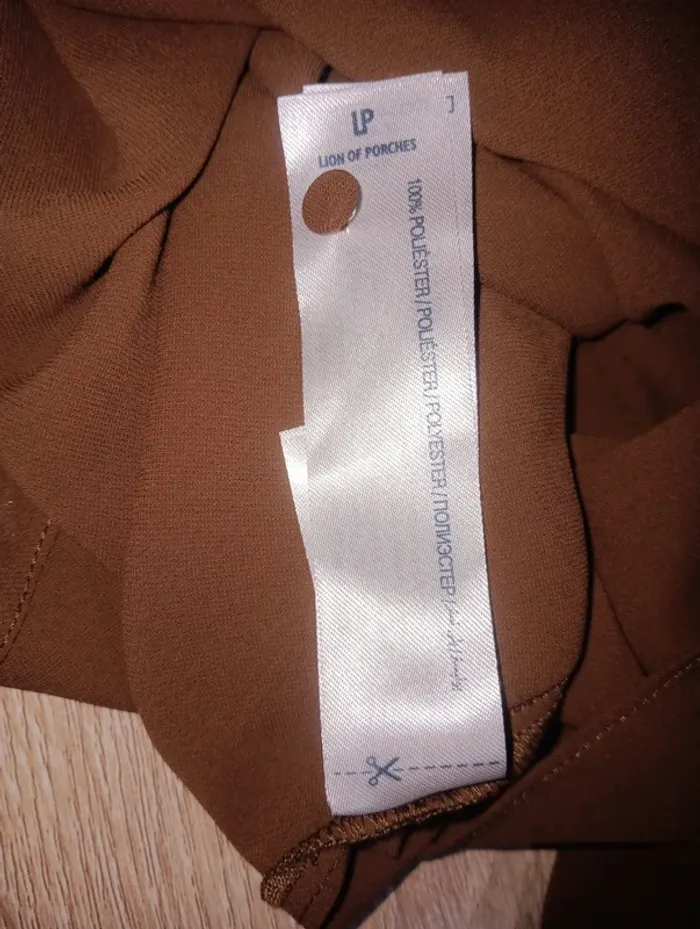 Robe longue taille S vintage marron à manches longues élégante - photo numéro 7