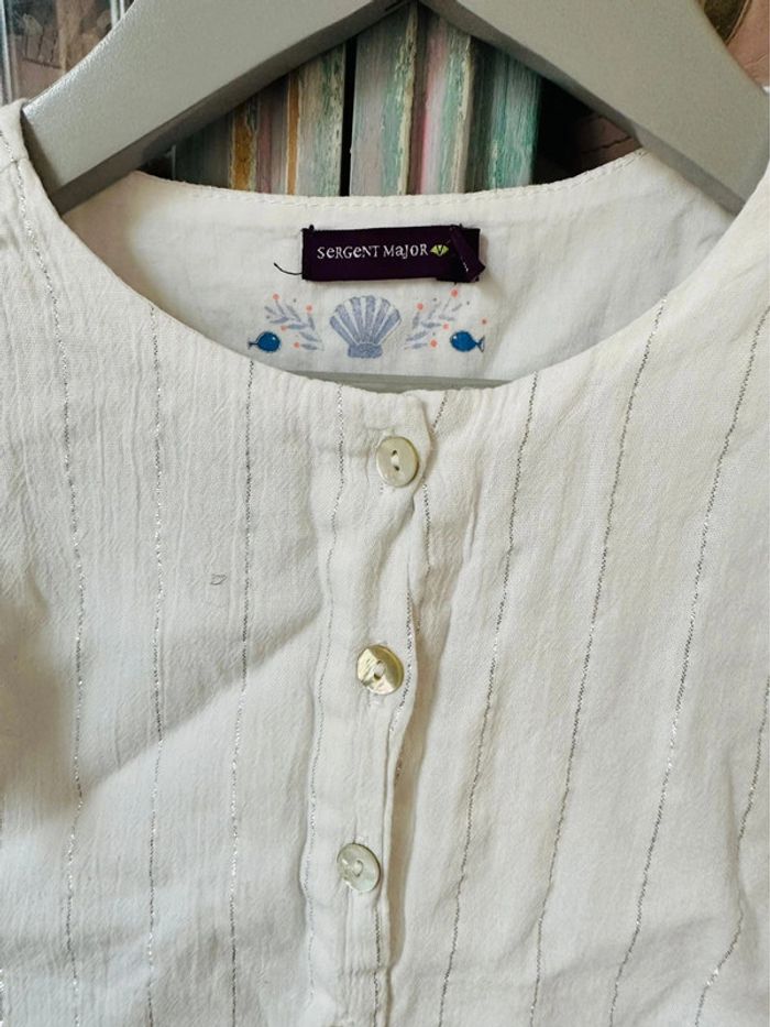 Haut blanc sergent major taille 4 ans - photo numéro 3