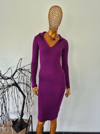Robe Longue Femme Manches Longues Violet
