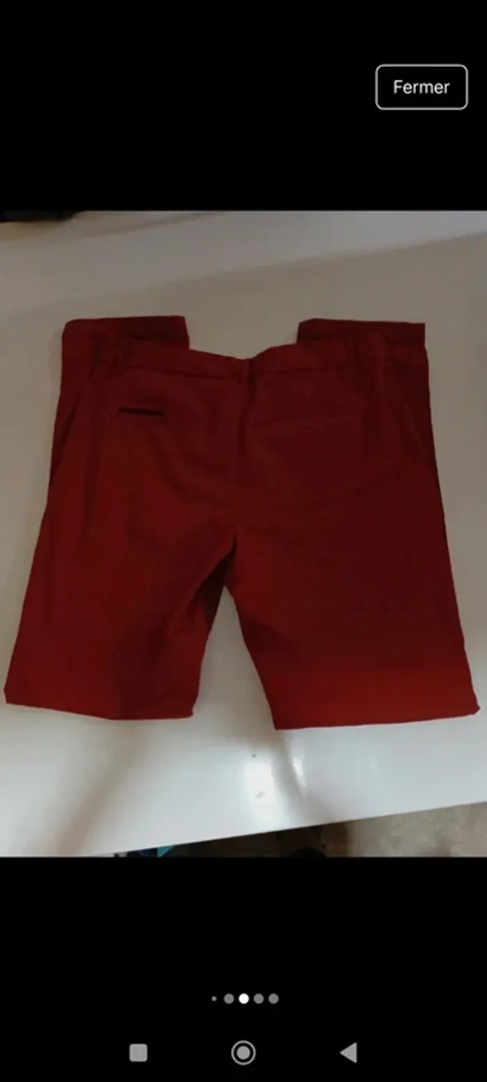 Pantalon chino homme eleven Paris taille 42 coupe droite - photo numéro 8