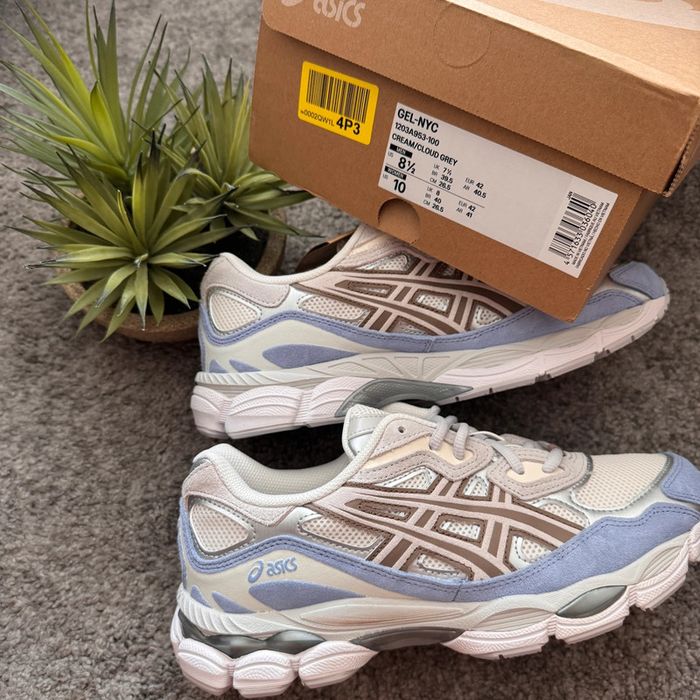 Asics Gel NYC Cream Cloud Grey Blue - photo numéro 9