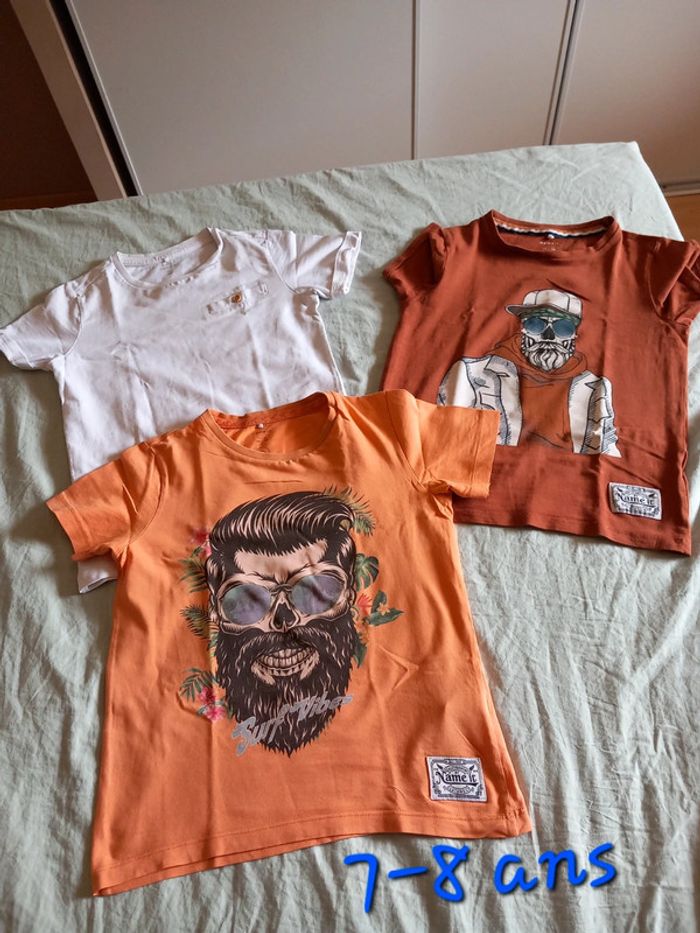 Lot de 3 t-shirts garçon 7-8 ans - photo numéro 5