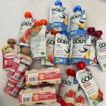 Desserts et compotes bio bébé 4 mois et plus