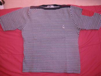 TEE SHIRT MC MARINE RAYÉ BLANC "LULU CASTAGNETTE" - TAILLE S - n°03