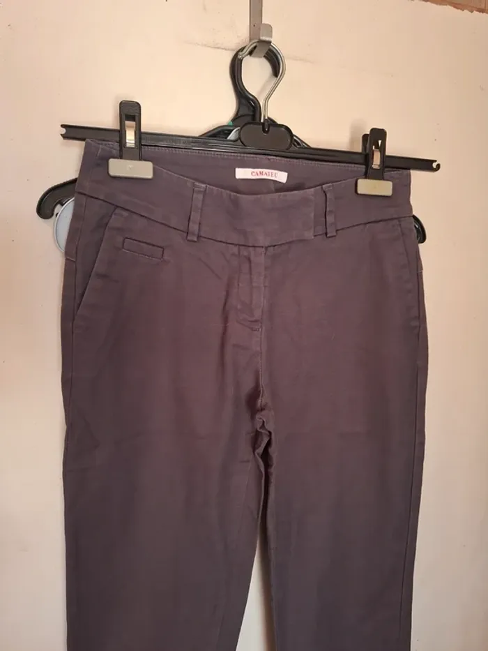 Pantalon chino camaïeu 34 gris foncé - photo numéro 2