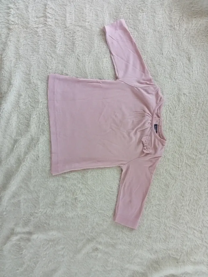 Ensemble pantalon blanc et t-shirt rose 9 mois - photo numéro 5