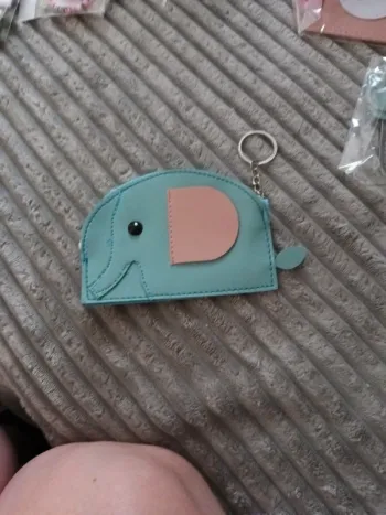 Porte monnaie éléphant bleu