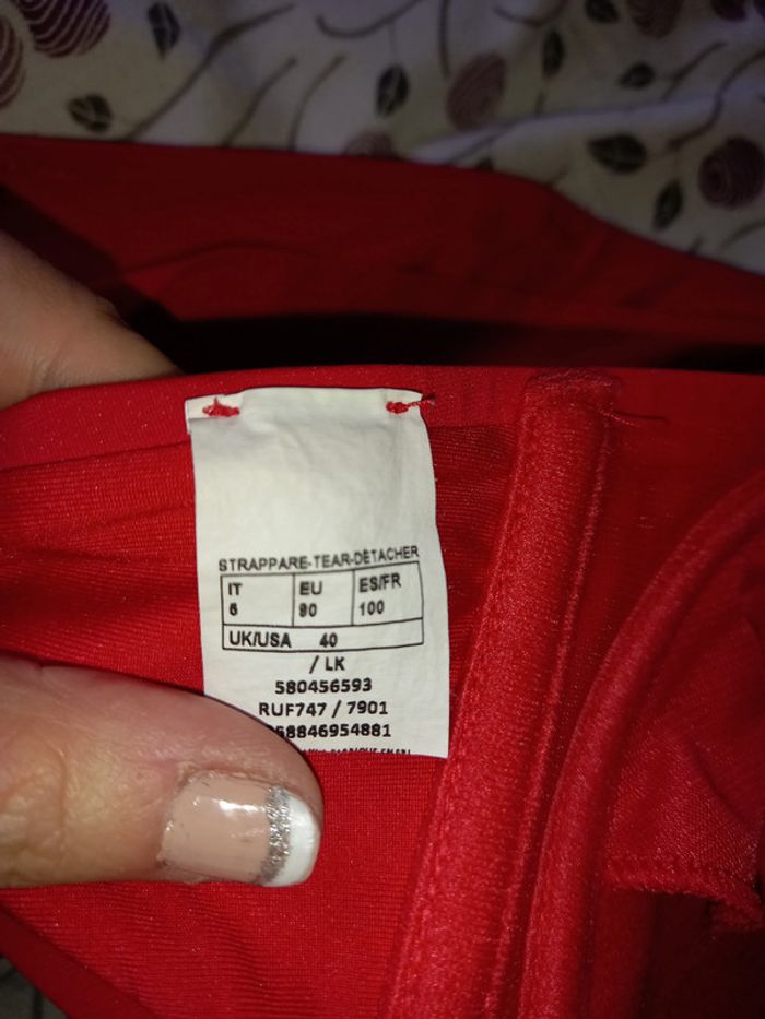 maillot de bain 2 pièces rouge calzedonia taille 42/44 - photo numéro 6