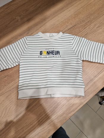 Pull 12mois molletonné à l'intérieur 