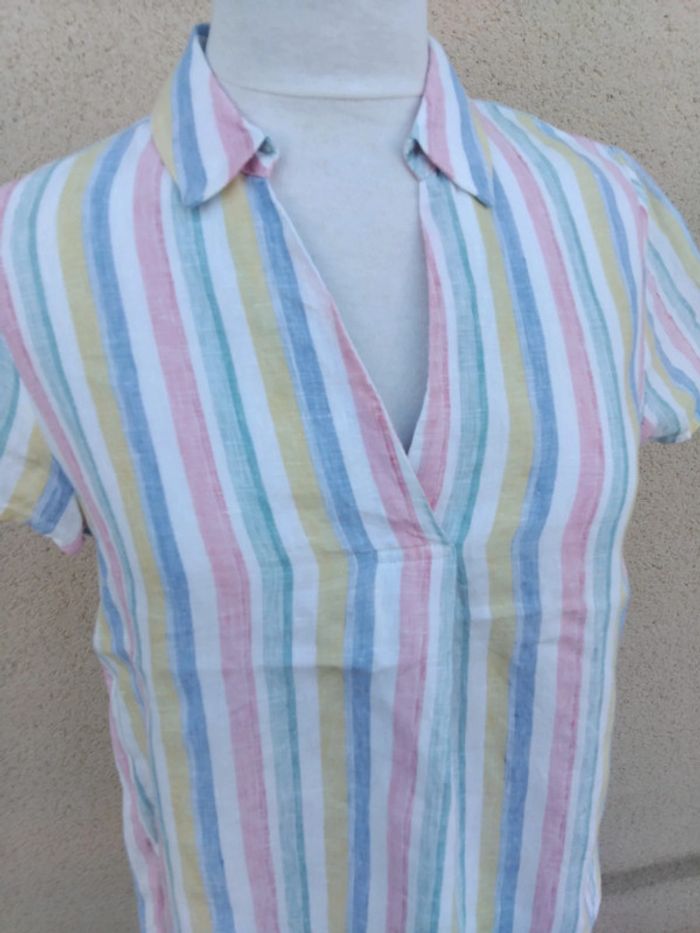 Blouse Caroll t40 100%lin - photo numéro 5