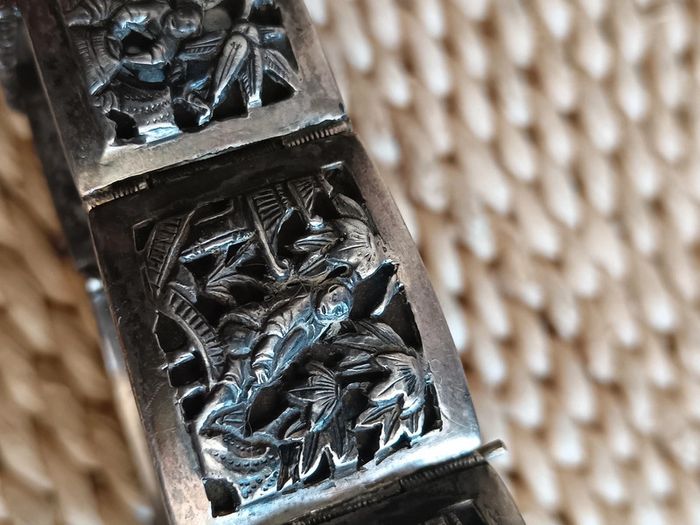 Vintage | Bracelet d'Indochine ancien argent 800 - photo numéro 5