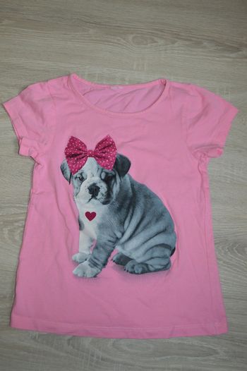 Tee shirt manches courtes chien 8 ans