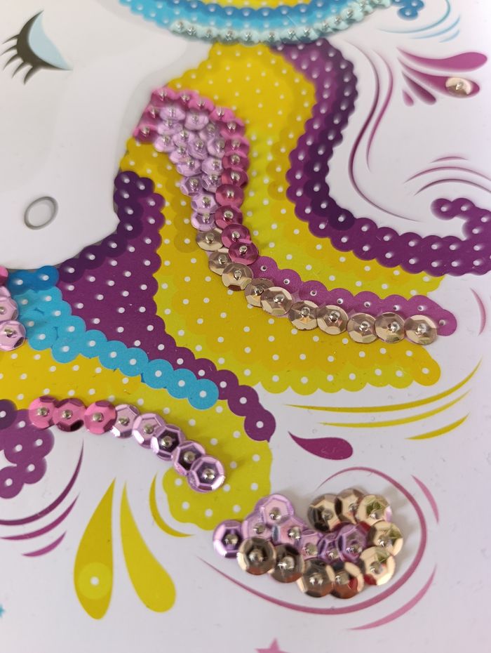 Tableau licorne sequins - photo numéro 5