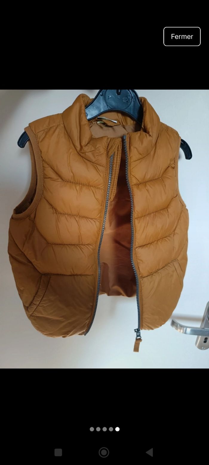 Doudoune sans manche marron 36 mois - photo numéro 5