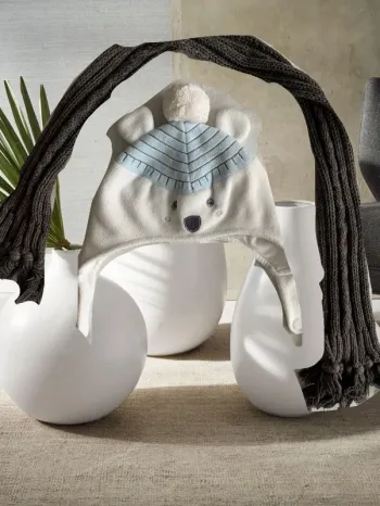 Bonnet et écharpe nounours t50